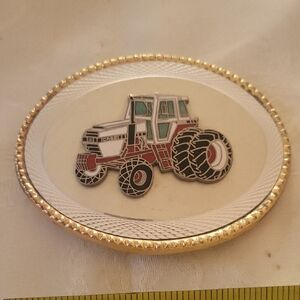 Gold and Silver Tractor Belt Buckle